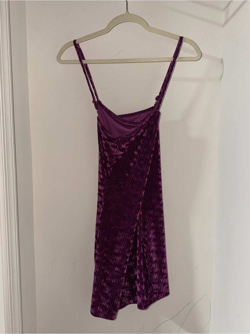 SO Women’s Velvet Slip Dress in Deep Plum